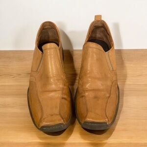 Pegabo Made in Italy Men's Tan Leather Slip-On Shoes Size 42